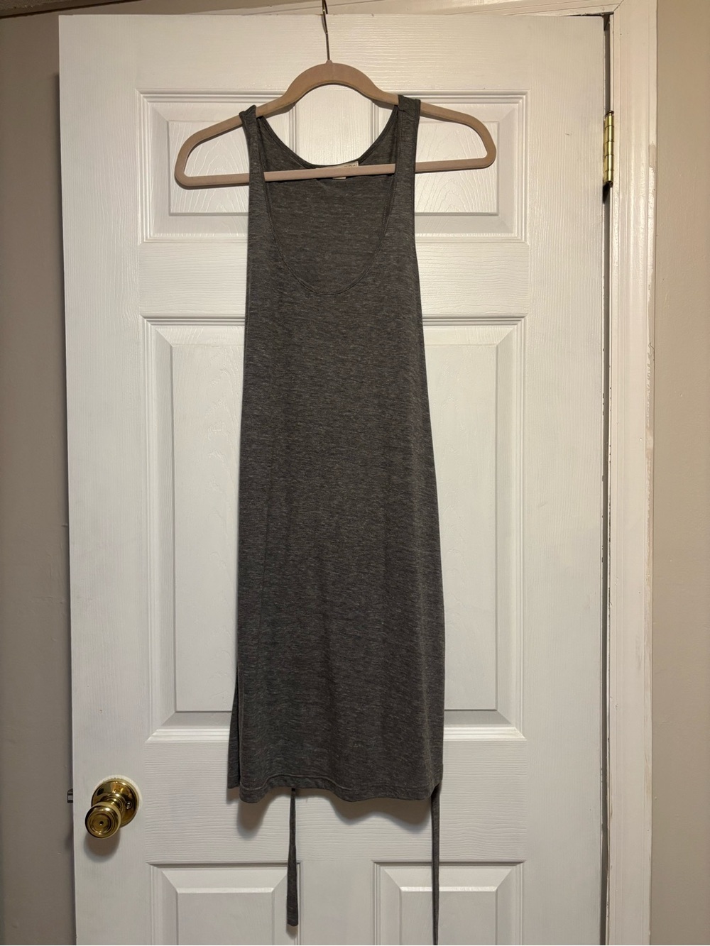 Forever 21 Gray Sleeveless Racerback Knit Tank Dress